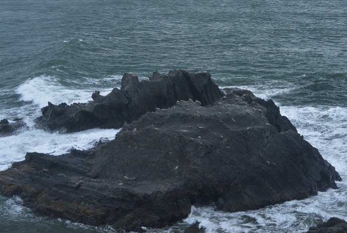 rock formation off shore from the vista point
